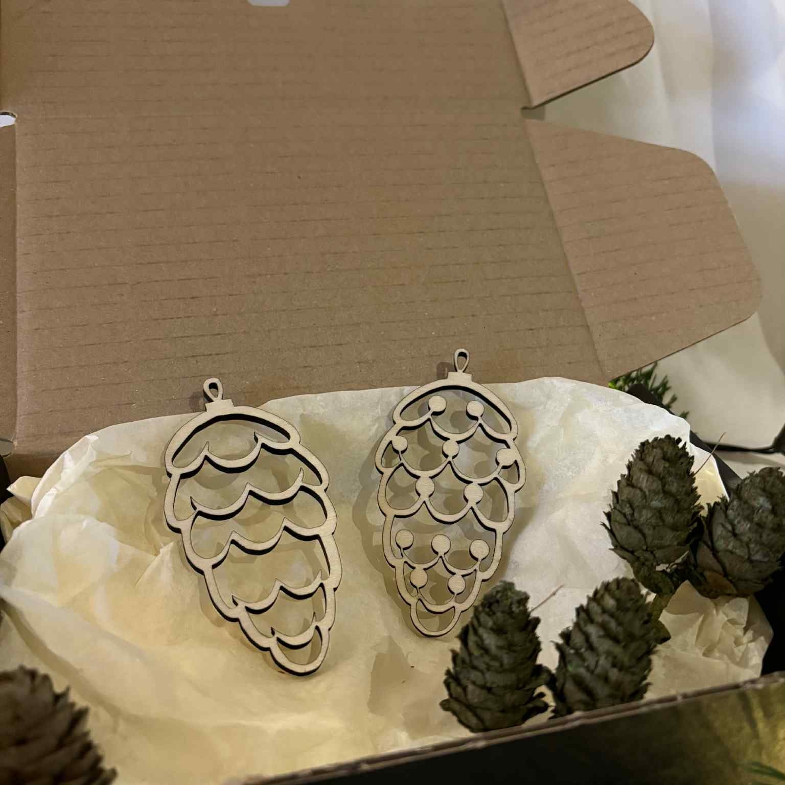 Julekogler - sæt med 2 stk.