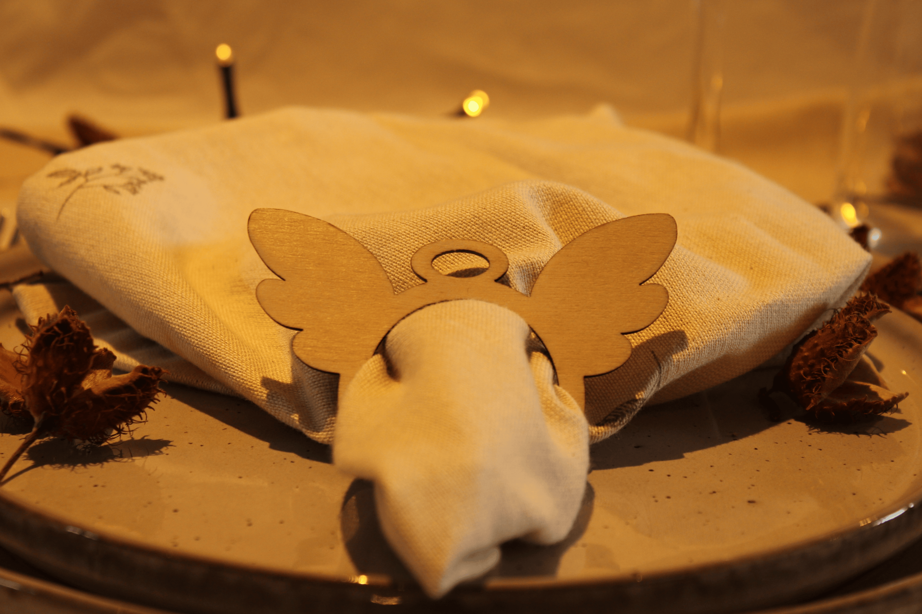 Servietring - Engel sæt med 6 eller 12 stk.