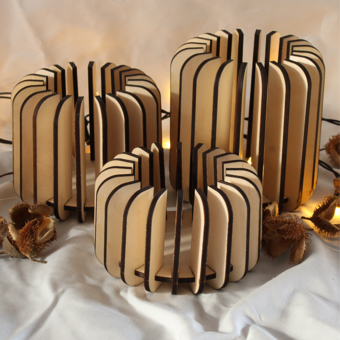 Fyrfadstade - Cylinder sæt